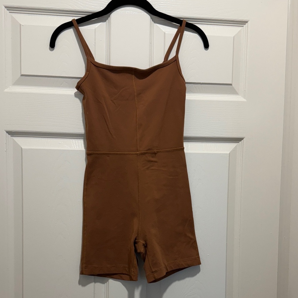 Aritzia Brown Spaghetti Strap Romper